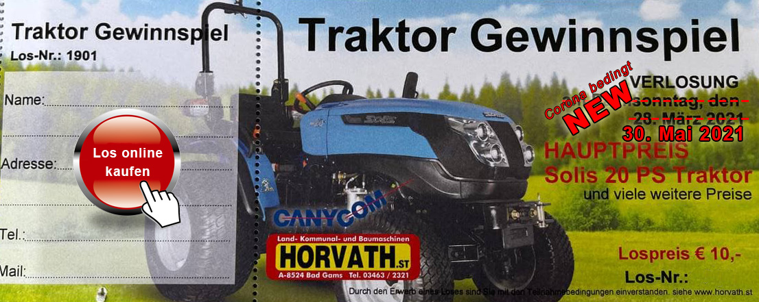 Traktor Gewinnspiel am 30.05.2021